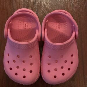 Crocs sz 5 toddler girl pink crocs